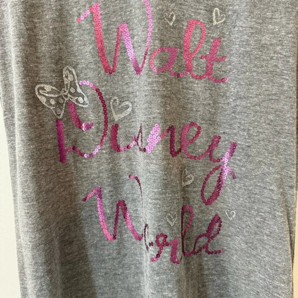 NWT Walt Disney World Butterfly Sequin Pink and Grey T Shirt Size XL - Picture 4 of 15